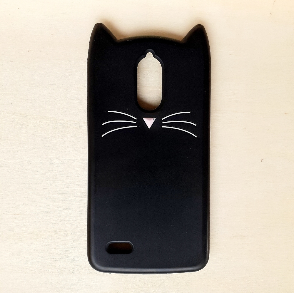 Samsung Stylo 3 Black Cat Silicone Phone Case